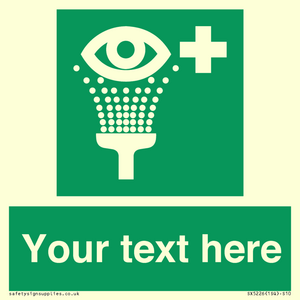 Custom Eye Wash Station Sign